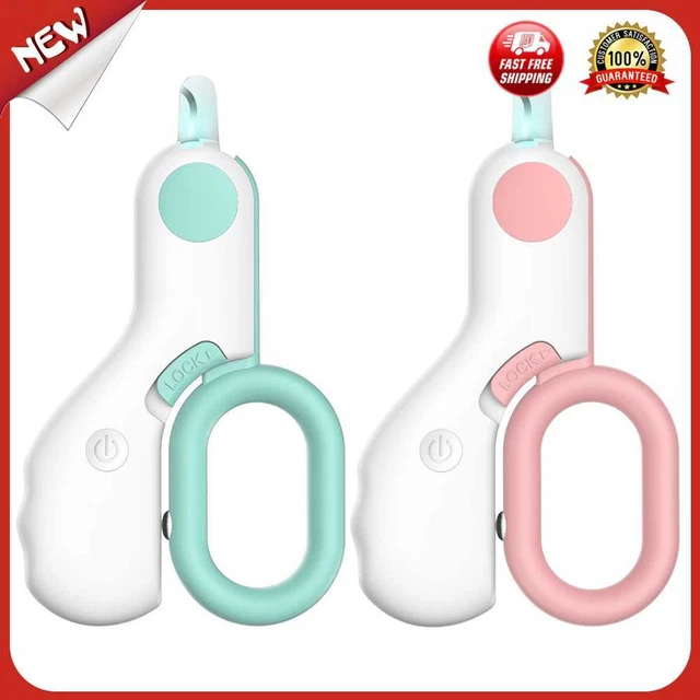 es Pet Nail Clippers Dogs Cats Nail Cutter LED Grooming Beauty Cleaning Supplies