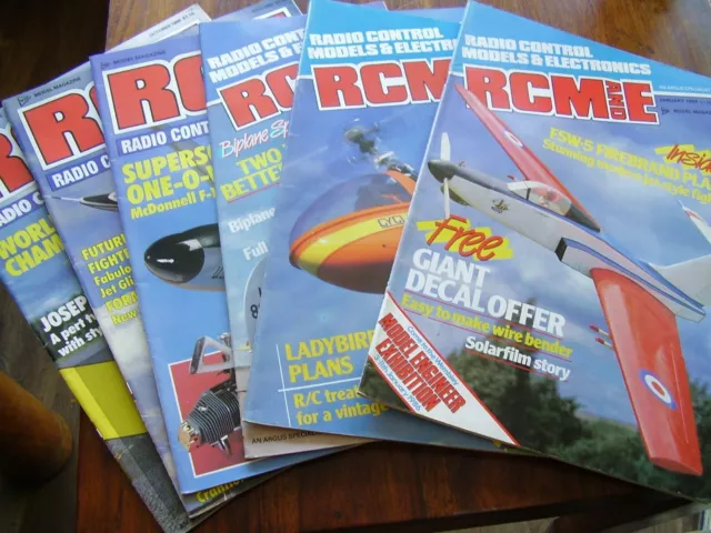 Job Lot X 6 1986 Rcm&E Radio Models R C Model Aircraft Magazine Aeromodeller