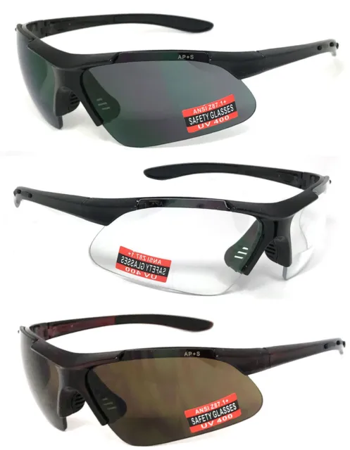 Innere Bifokale Sicherheits-Lese-Sonnenbrille Brille Sonnenleser Uv400 Z87.1 + Re95