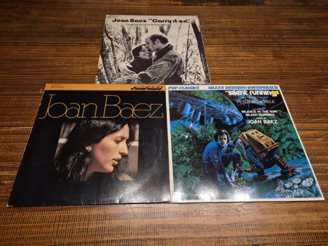 9 LPs Vinyl Joan Baez Any Day Now Silent Running Blowin' Away In Concert 1&2