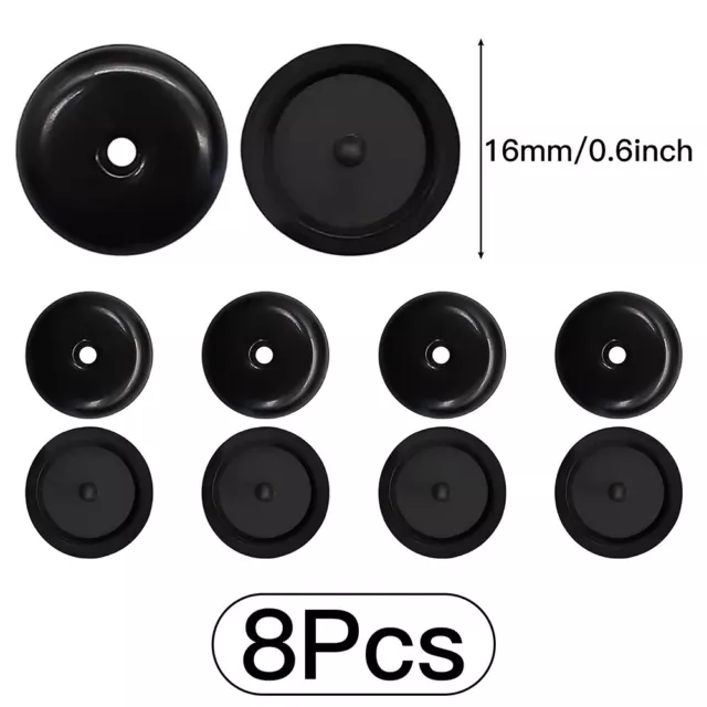 Schwarz Stopper Kit für Sicherheitsgurt Knopfschnalle einfache Installation 4 P