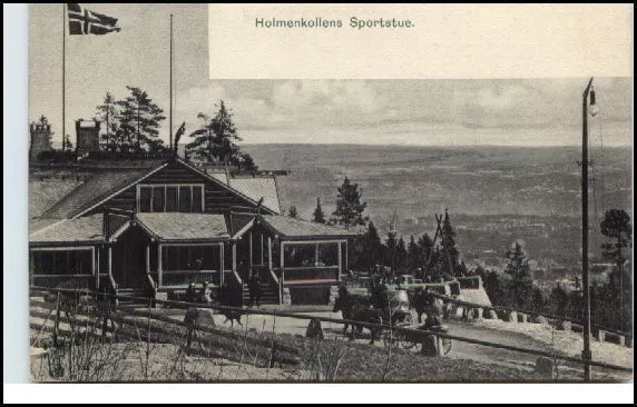 HOLMENKOLLEN Oslo Norge Norway Norwegen Brevkort 1900/10 Holmenkollens Sportstue