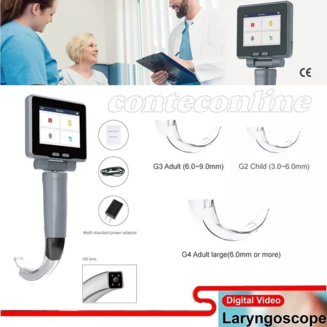 ortable visuel tenu dans la main de lame réutilisable de laryngoscope visuel