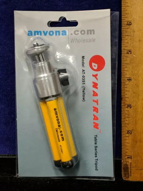 NEW AT-0351W DYNATRAN AMVONA MINI TABLETOP DIGITAL CAMERA TRIPOD Yellow COMPACT