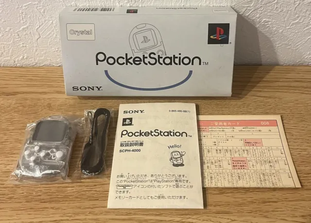 Sony PlayStation PocketStation Crystal SCPH 4000 c Boxed with Manual Genuine JP