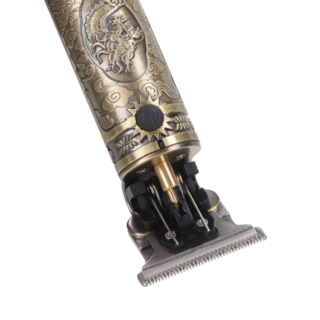 (Dragon Head LCD Gold)Hair Trimmer Portable Slip Resistant Electric Hair