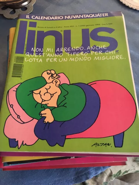Annata completa Linus 1994 12 numeri più almanacco di fine anno 