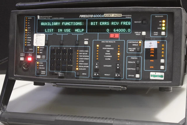 FIREBIRD  6000A  TTC Communications Analyzer.made in usa.tested. sku 217727