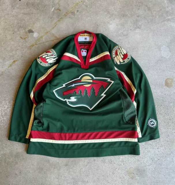 Vintage Minnesota Wild NHL Hockey KOHO Green XL Jersey Officially Licensed