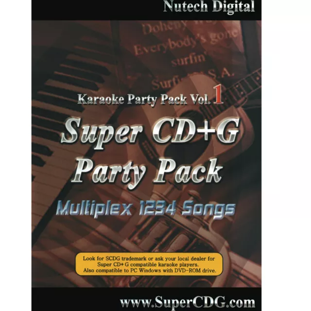 Nutech Party Pack multiplex Super CAVS 4 CD+G vol-1,2, +Elvis,Supercore en caja 2