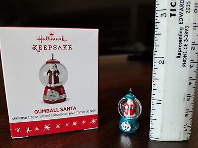 2016 Hallmark local club Special Edition GUMBALL SANTA repainted mini ornament