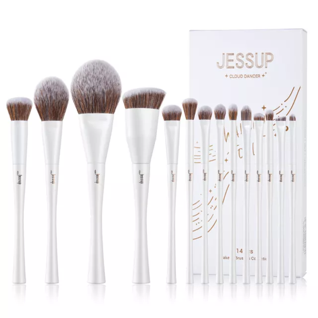 Jessup Makeup Brushes Set 14pcs Foundation Concealer Blush Contour Powder Brush