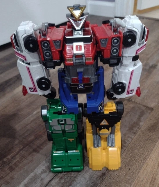 Power Rangers Double Feature POWER RANGERS TURBO Deluxe Double Morphing Rescue Megazord - NO BOX ...
