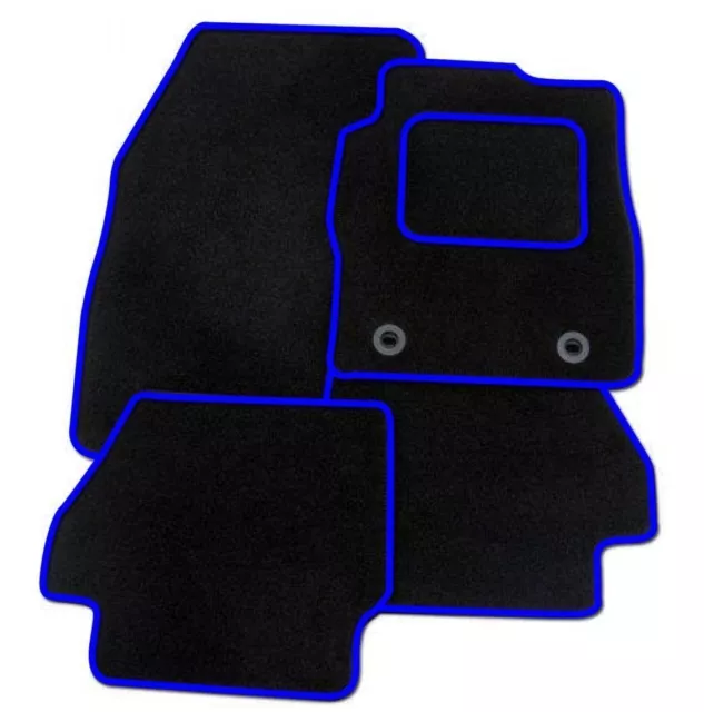 TAILORED FOR Vauxhall Astra H 2004-2009 MK5 - Car Floor BLACK MATS BLUE EDGING
