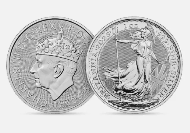 2023 Great Britain 1-oz Silver King Charles III Coronation Britannia BU