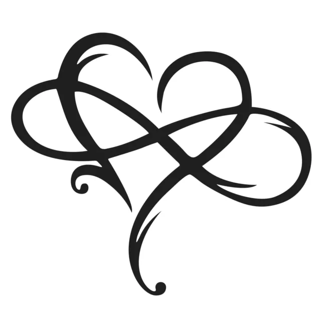 Metal Infinity Heart Art Love Wall Sign Hanging Decor Living Room Home 30*25cm
