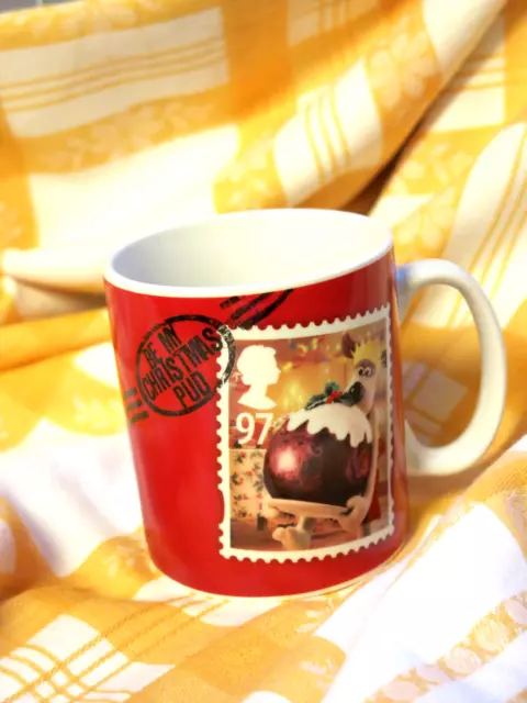 Wallace and Gromit Royal Mail 97p stamp Mug Fine Porcelain 2010- Be My Xmas Pud 2