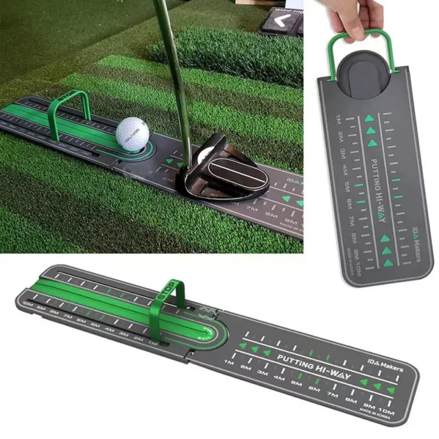 Golf Precision Distance Putting Drill Adjustable Golf Putting Mat Training Aids