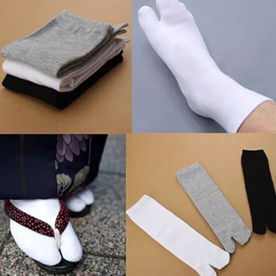 MEN WOMEN TABI Ninja- Geta Socks Japanese Style Kimono Sandal Split Toe ...