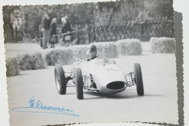 34281 Photo GDR Car Race Autograph Willy Vroomen Belgium 1961 Race Car Driver