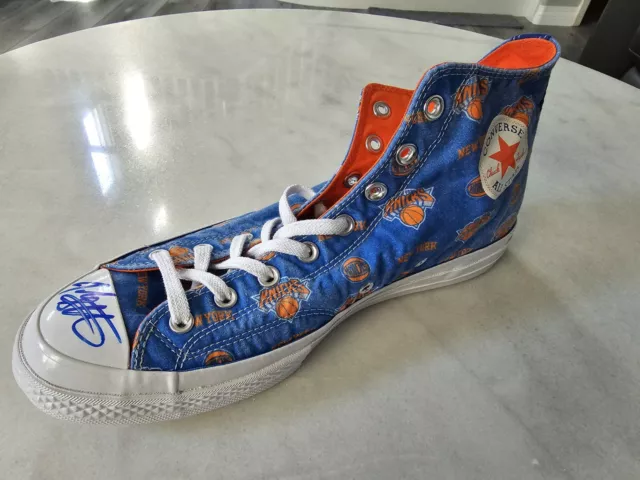 John Starks Autographed/Signed Shoe Sneaker Chuck Taylor New York Knicks NY