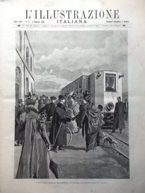 L'Illustrazione Italiana del 5 Febbraio 1899 Centro Firenze Treni Pontida Como