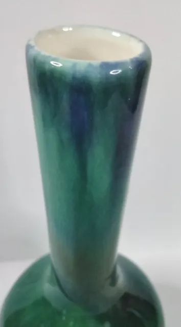 Vintage Royal Haeger Pottery Vase green blue USA Mid Century Modern Bud Flower