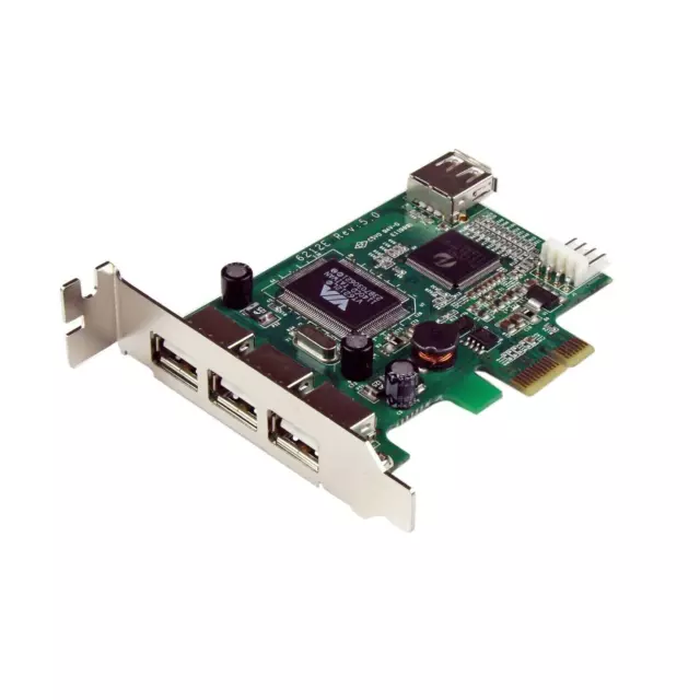 StarTech PEXUSB4DP 4 Port PCI Express High Speed USB Card Low Profile