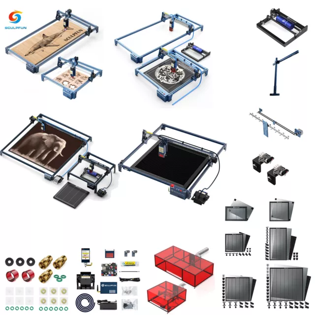 SCULPFUN S9/10/30/ULTRA Laser Graviermaschine & Alle DIY Upgrade Zubehör Kit