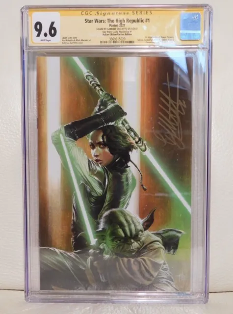 Star Wars: The High Republic #1 CGC 9.6 Signed by Dell'Otto Italian Variant RARE