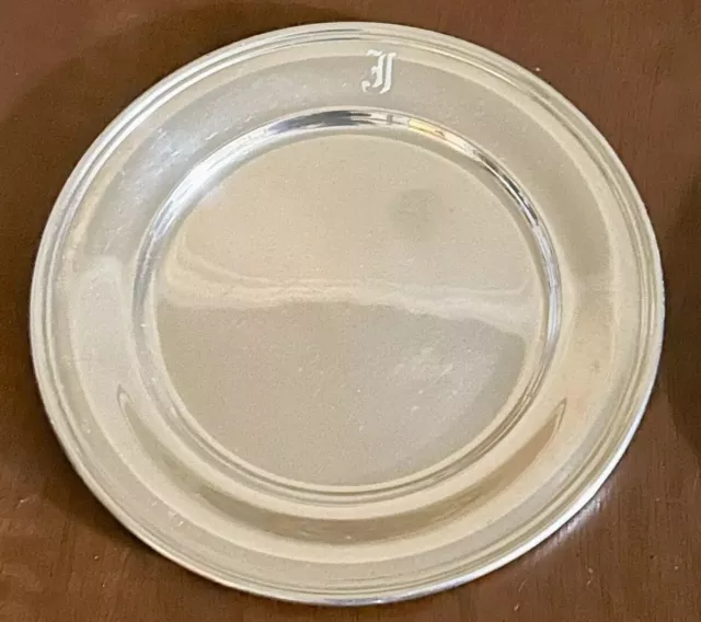 Antique Sterling Silver Bread And Butter Plates Set Of 7 By S. Kirk & Sons