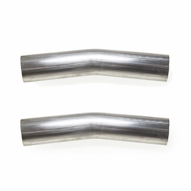 (2 Pack) 2.5 inch 304 Stainless Steel 15 Degree Mandrel Bend Piping Exhaust USA