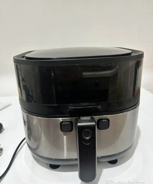 Dictrolux Friggitrice Ad Aria 7,4L Con Oblò: 9 Programmi, 1800W, Cottura Senza Olio Per Piatti Sani E Croccanti