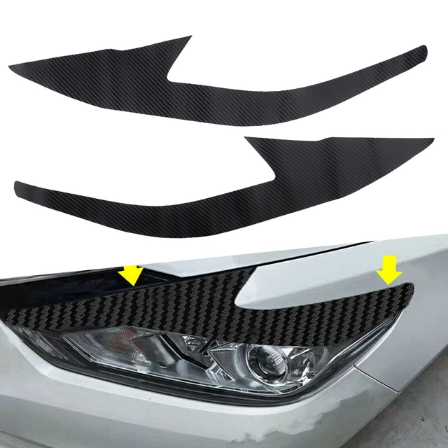 CARBON FIBER HEADLIGHT Eye Lid Eyelids Cover Fit For Nissan Altima 2016