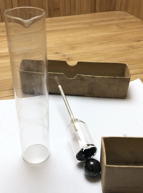 VINTAGE GLASS BRIX Scale For Syrup Hydrometer Float & Jar CD153 ...