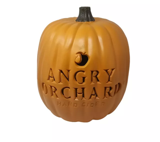 Angry Orchard Hard Cider Display Pumpkin RARE Collector Sign Bar Apple Halloween