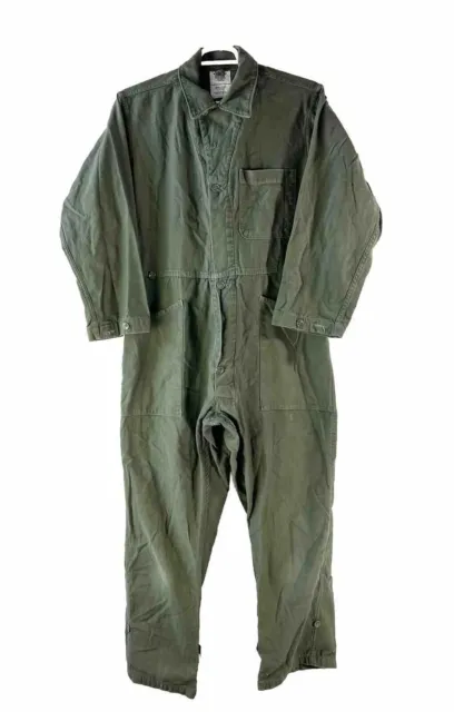Vintage US Army Large Military Coveralls 100% Cotton Sateen Type 1 Mechanic