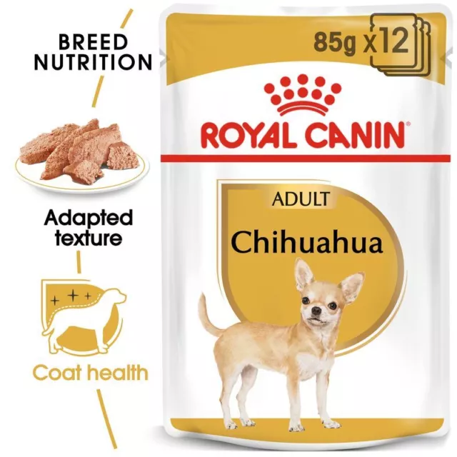 Royal Canin Chihuahua Loaf In Sauce Complete Balanced Adult Wet Dog Food 12 x85g