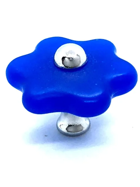 BLUE FLOWER KNOBS 40mm petal cupboard door cabinet drawer knob handle (185)