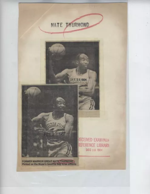 Nate Thurmond Hof Nba Vintage Original Photo Golden State Warriors San Francisco 2