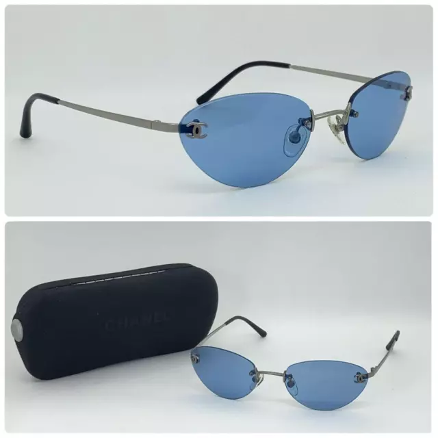 CHANEL COCO Round Sunglasses Beige 5387-A with Case Boxed CC F/S