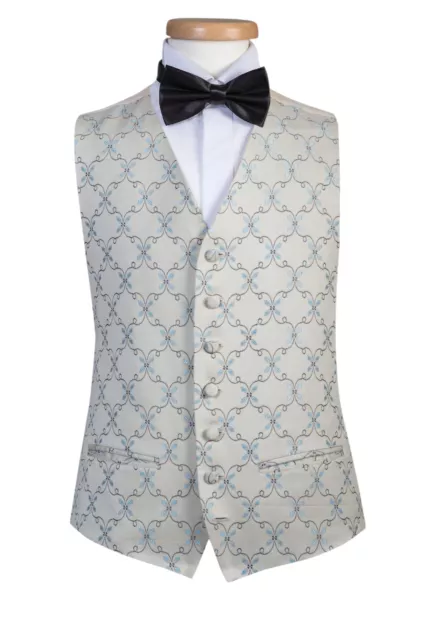 Gilet Da Sposa In Cotone Gilet Abito Smoking Abito Da Sposa Crociera Blu Avorio (B16)
