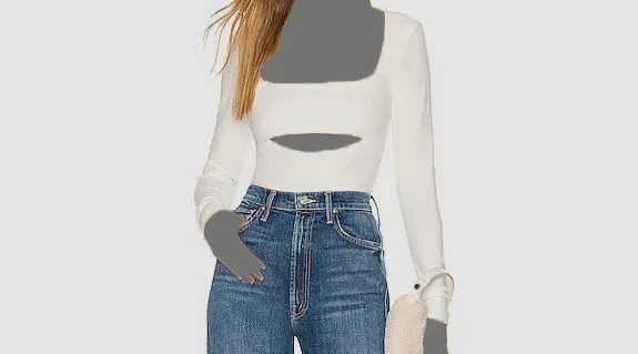 $165 Cinq A Sept Women's White Alessia Cut-Out Top Size XS