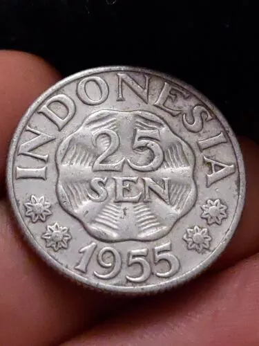 Indonesia 25 Sen 1955 (KM#11) Kayihan coins T99