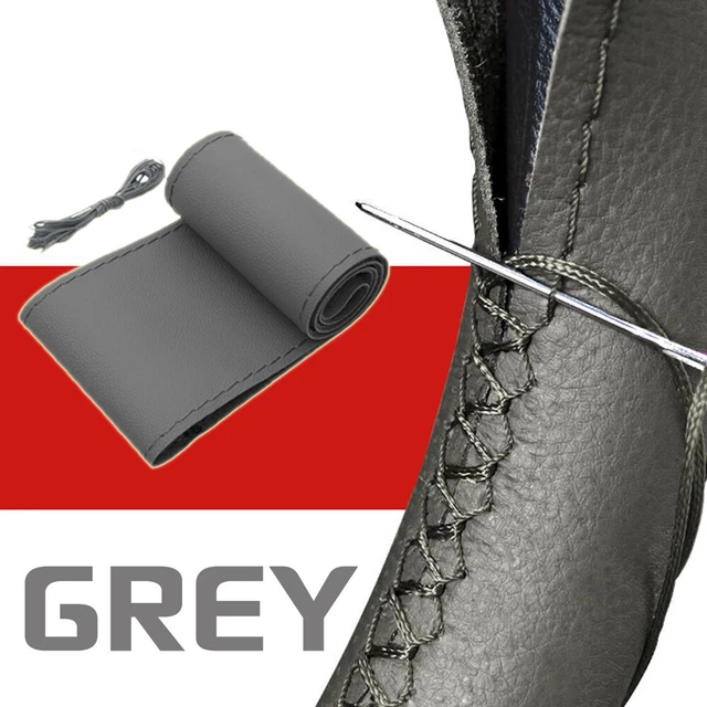 AutoLenkradbezug Lenkradschoner Lenkradschutz Lenkradhülle DE Grau DIY