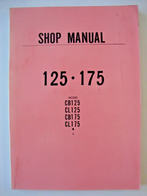 1968-1973 Honda CB175 CL175 K0-K7 CB/CL 175 Scrambler OEM Shop/Repair Manual NOS