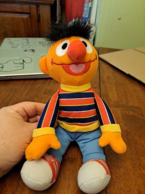 Fisher Price Mattel Sesame Street Ernie 9" Plush Stuffed Doll 2007