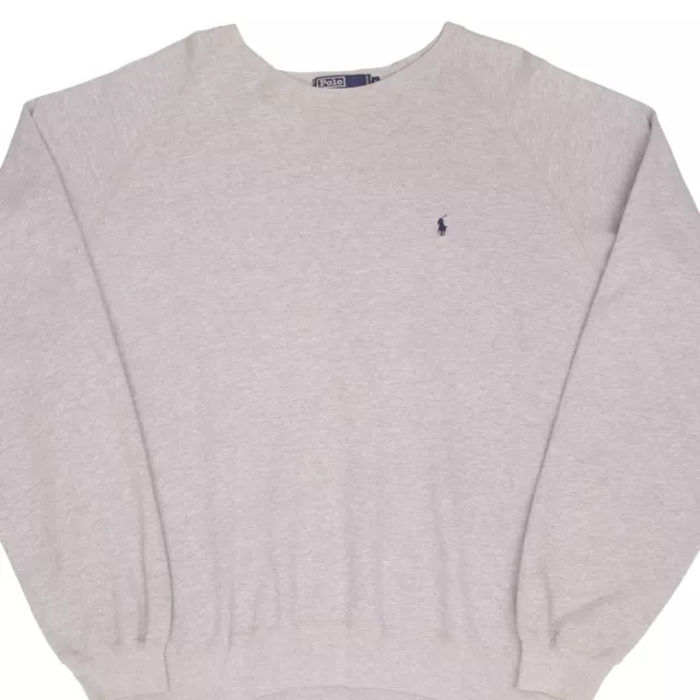 VINTAGE RALPH LAUREN Gray Classic Crewneck Sweatshirt Xl 1990S $65.00 ...