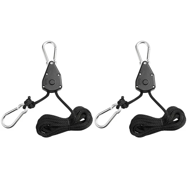 2Pcs Wachsen Licht Kleiderbügel Ratschen Binden Seil