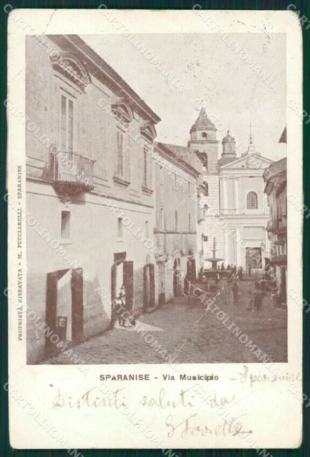 Caserta Sparanise PIEGHE cartolina QZ3439